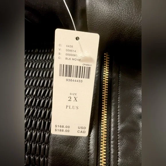 Anthropologie Tommie Cap-Sleeve Smocked Front-Zip Shirt Dress: Faux-Leat… - Picture 13 of 13